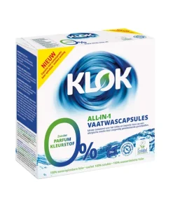 Klok ecologische vaatwascapsules (26x 18gr)