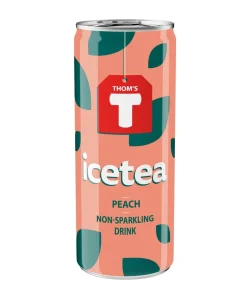 Thom’s T Icetea Peach non-sparkling blik (24x 25cl)