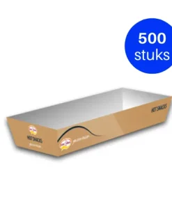 Van oers nummer 10 bakje voor frikandelbroodje 220 x 85 x 25 mm